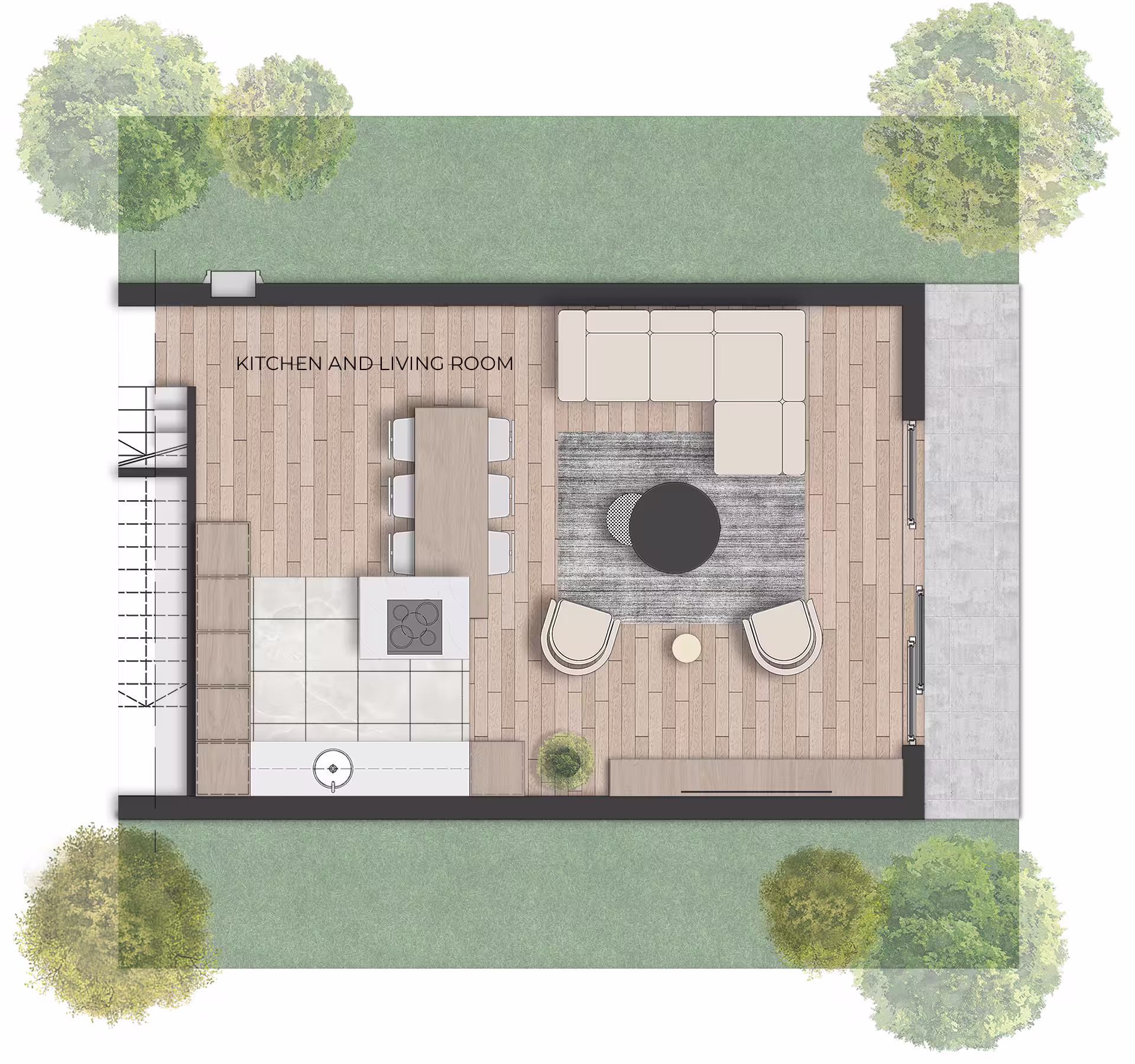 Kubiron | Contemporary Leaving Area