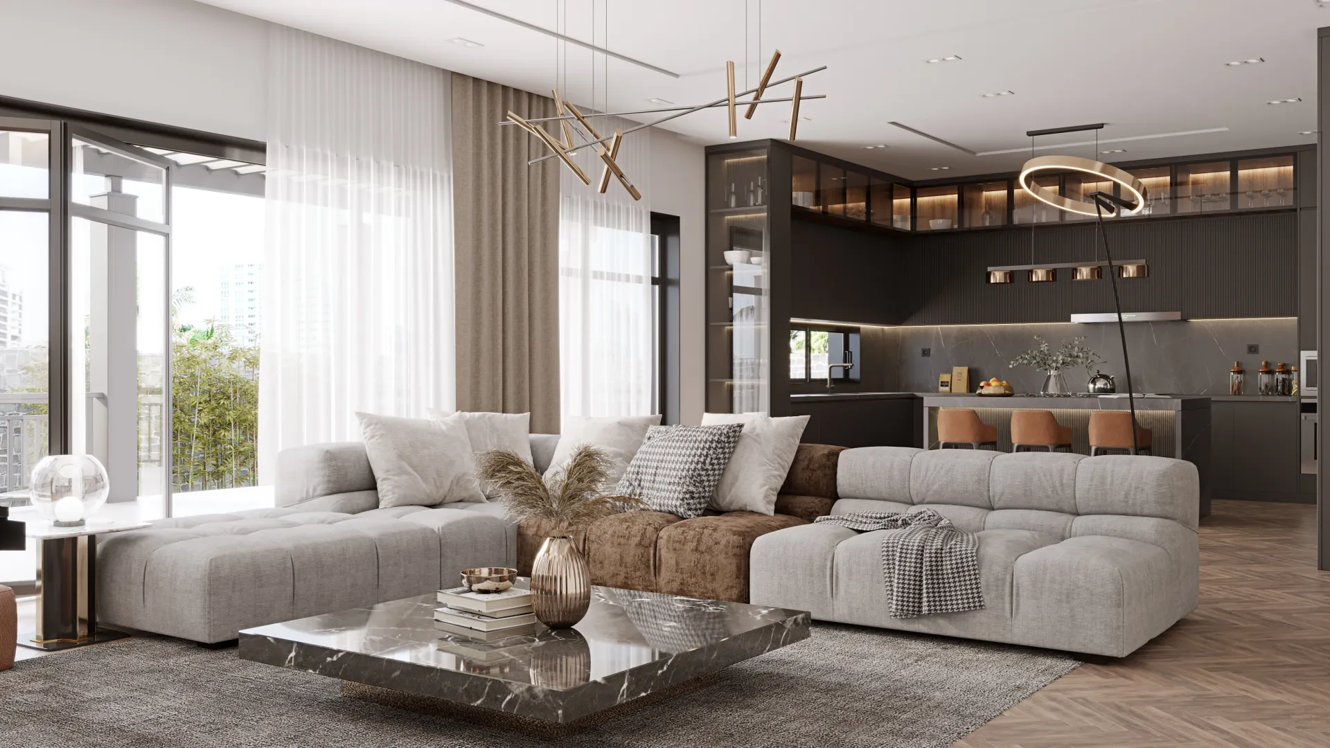 Photorealistic 3D architectural renderings for real-estate projects