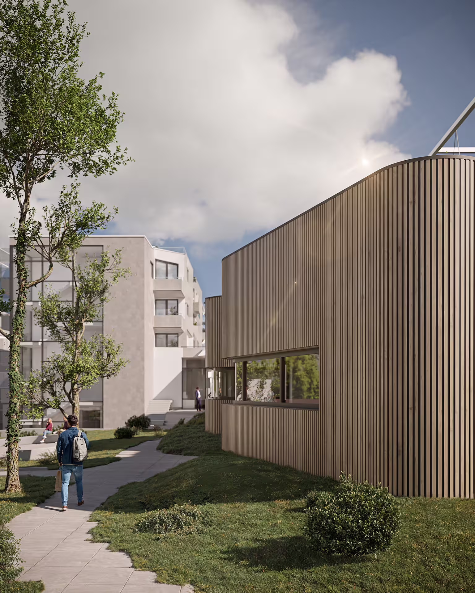 Architectural visualization of modern exterior for real-estate presentation | Kubiron Studio